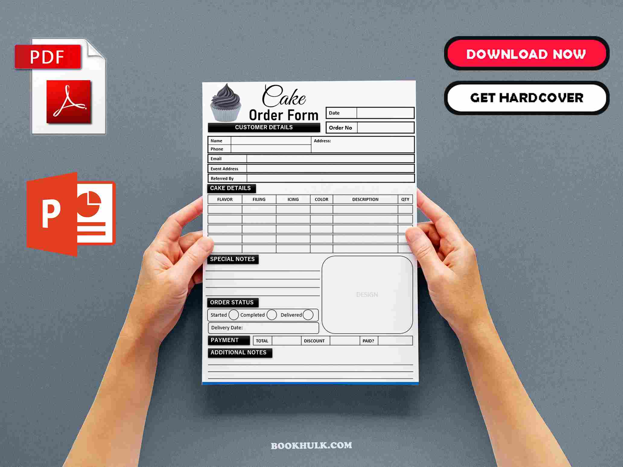 Cake Order Form Sheet 